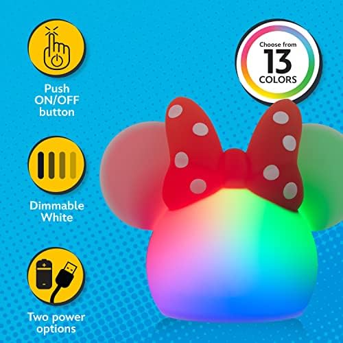 Disney Minnie Mouse Squishy Color Changing Night Light