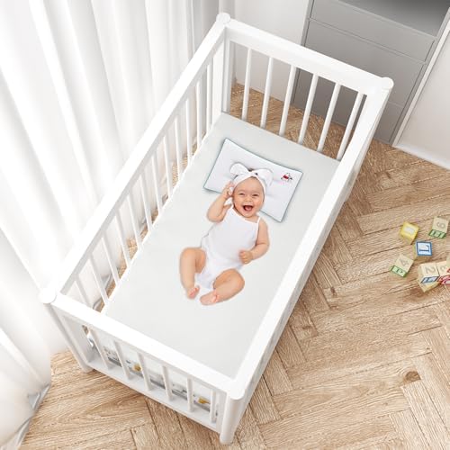 2 Crib Mattress Topper with Waterproof Cover and Gel-Foam Padding
