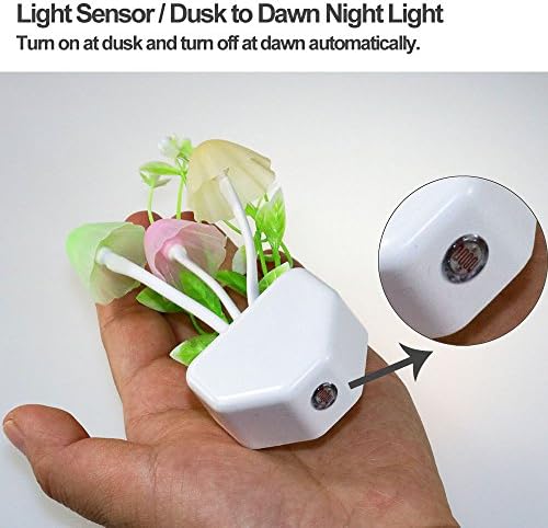 AUSAYE 2 Pack LED Sensor Night Light Mushroom Decor