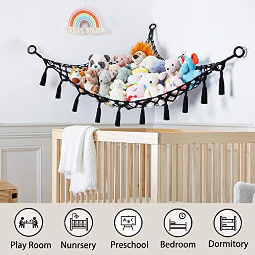 Yewiwin Macrame Toy Hammock with LED Light