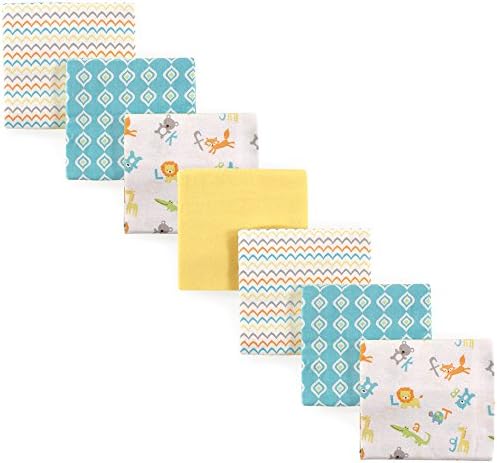 Luvable Friends Unisex Flannel Blankets 7-Pack