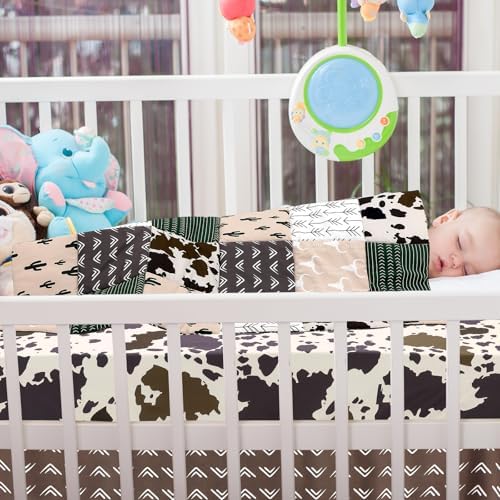 Hahafelt 3 Piece Patchwork Crib Bedding Set 1