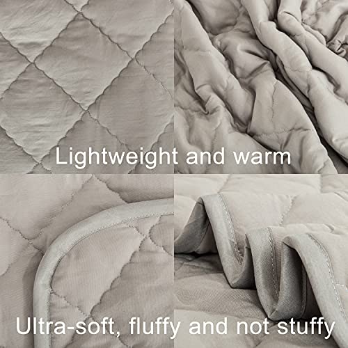 NTBAY Down Alternative Toddler Quilt - Smoke Grey 39x47