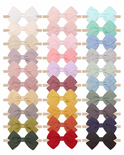 Jollybows 30pcs Baby Girls Hair Bows Headbands Set