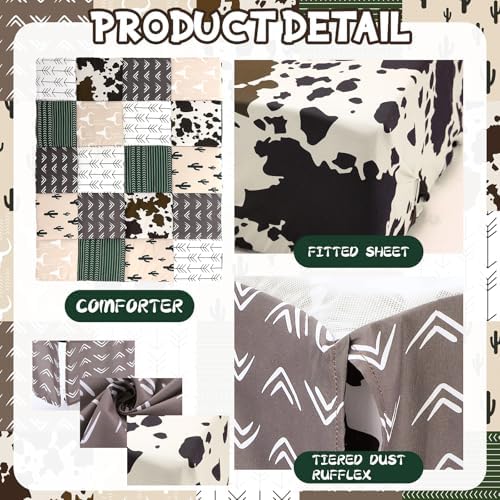 Hahafelt 3 Piece Patchwork Crib Bedding Set 1