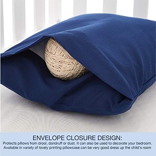 EXQ Home Toddler Pillowcases 13x18 Set of 2 Navy