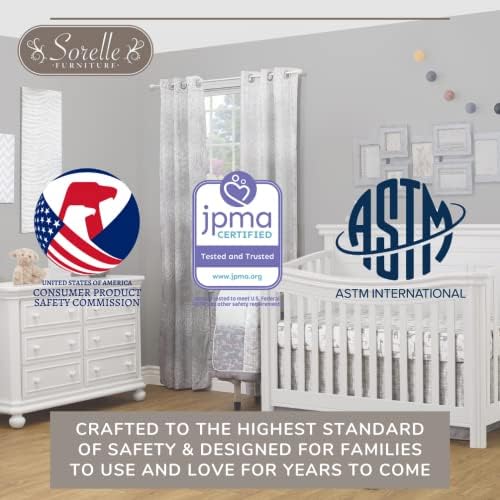 Sorelle Portofino Crib 4-In-1 Convertible Brushed Ivory