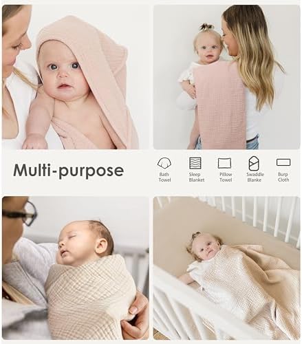 MairMore Hooded Baby Bath Towels - 32x32 Inches Soft Absorbent