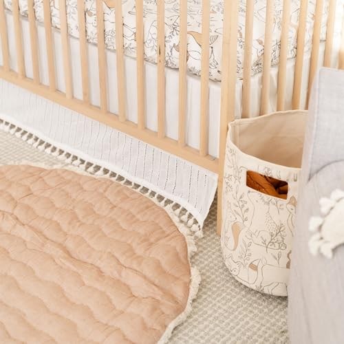 Crane Baby Fabric Round Nursery Storage Basket 1