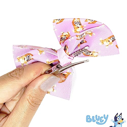 LUV HER Bluey Hair Bows 7pcs Set for Girls