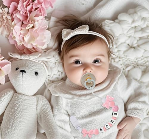 Verxcty Personalized Pacifier Clip with Name
