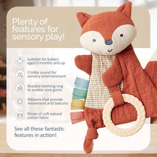 Itzy Ritzy Bitzy Crinkle Sensory Toy Fox 1