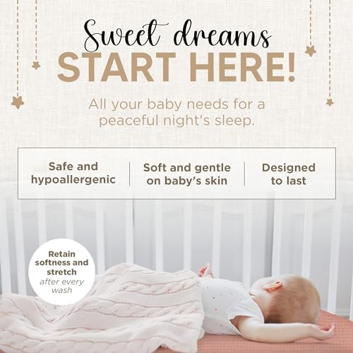 KoolerThings Organic Muslin Crib Sheets - 52x28 2 Pack Pink Light Pink