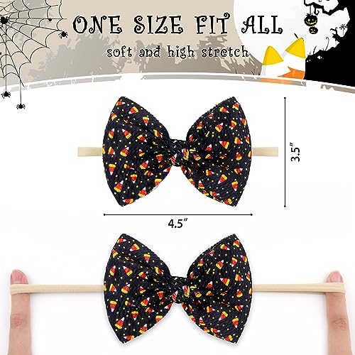 YanJie 4 Pack Halloween Baby Girl Bows Headbands