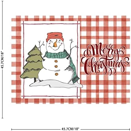 Autravelco Vinyl Wall Quotes Christmas Red Buffalo Plaid Check Sticker