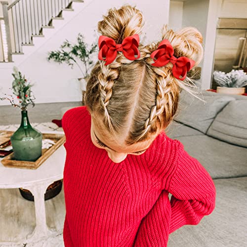 58pcs 3 Inches Grosgrain Ribbon Pinwheel Hair Clips for Baby Girls Kids