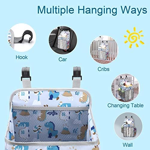 Accmor Hanging Diaper Caddy Organizer for Crib White