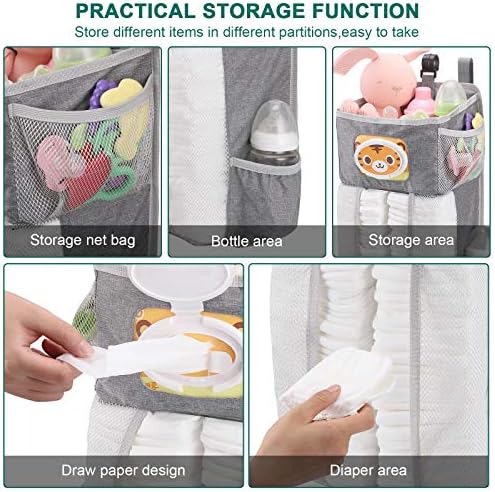 Accmor Hanging Baby Diaper Caddy Organizer Grey