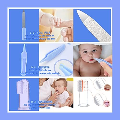 ZELINYE 10Pcs Baby Grooming Kit with LED Earwax Remover