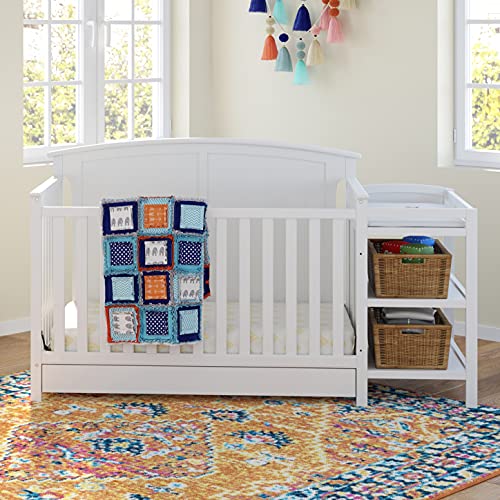 Storkcraft Steveston 5-in-1 Convertible Crib with Drawer White