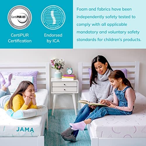 MLILY Kids Adjustable Memory Foam Pillow - 12x20 Inch Blue