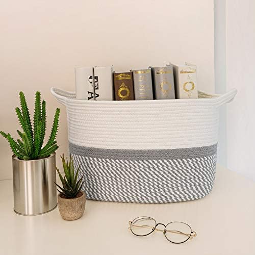 CHICVITA Square Woven Basket with Handles for Storage
