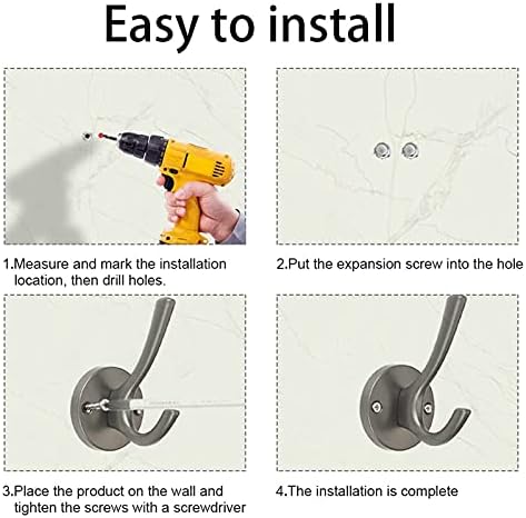 LEVINE 6 Pack Heavy Duty Wall Hooks