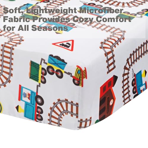 EVERYDAY KIDS Choo Choo Train Toddler Sheet Set - 2 Piece