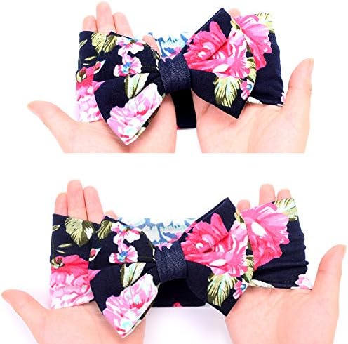 Galabloomer Flower Print Receiving Blanket Set Navy Blue Rose