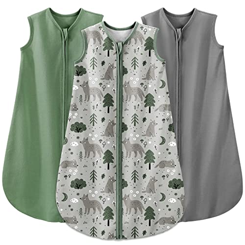Yoofoss 6-12 Months Baby Sleep Sack 3 Pack 100 Cotton