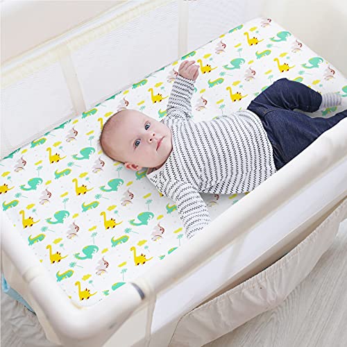 Moonsea Pack and Play Sheets for Boys Dinosaur Elephant