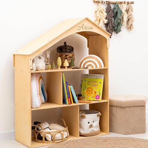 Enjoy The Wood Wooden Dollhouse Bookcase Pink