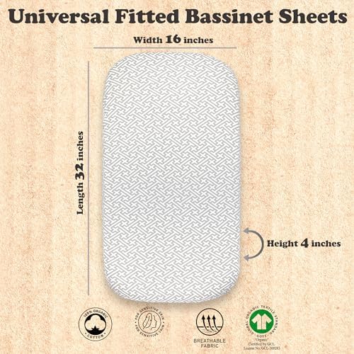 Bublo Baby 2-Pack Organic Bassinet Sheets 1