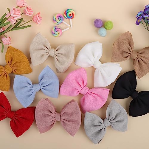 YanJie 45 Nylon Bow Headbands for Baby Girls - 10 Pieces