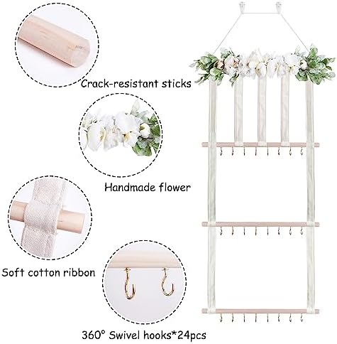 Cherrboll Headbands Holder with Hooks for Baby Hair Accessories
