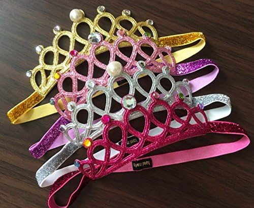 DANMY Baby Girl Elastic Headband with Rhinestones and Glitter 1