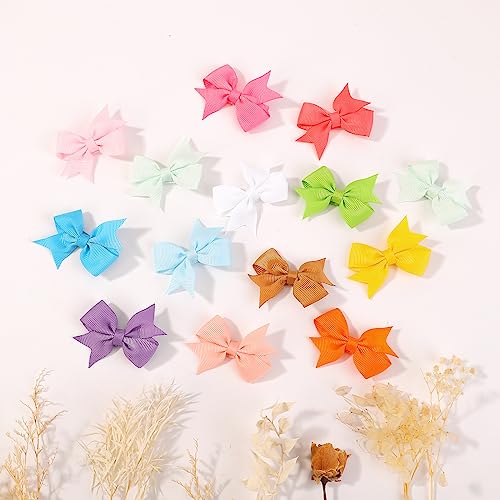 50PCS 2-Inch Baby Hair Clips with Grosgrain Bows