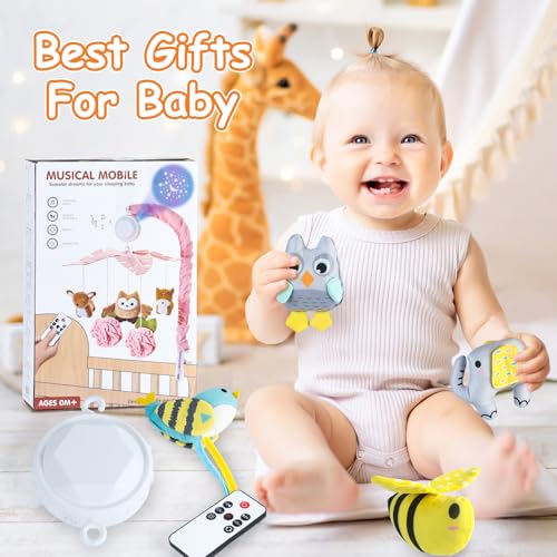 Baby Crib Mobile with Music Lights and Remote Control 1