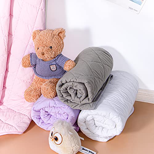 NTBAY Down Alternative Toddler Quilt - Smoke Grey 39x47