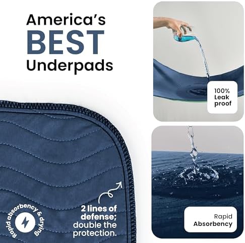 IMPROVIA Washable Underpads 34x36 Pack of 4