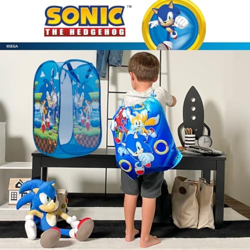 Sonic Pop Up Hamper for Kids Collapsible Storage Bin