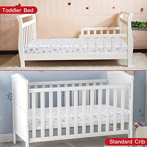 Moonsea Crib Sheets 2 Pack Grey White 1