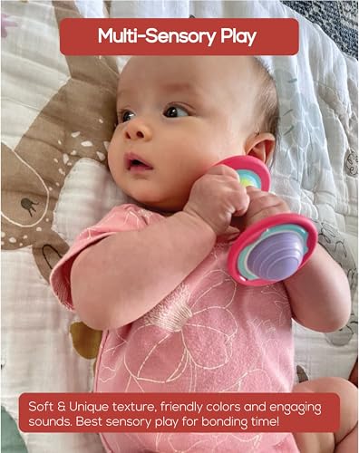 BaBeloved Mini Dumbbell Teething Toy for Babies 0-12 Months