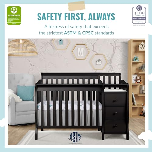 Dream On Me Jayden 4-in-1 Mini Convertible Crib and Changer