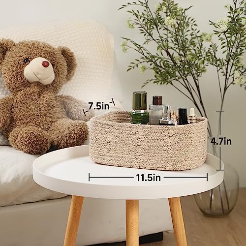 MiniArk 3-Pack Woven Storage Baskets 115x75x47 Mixed Brown