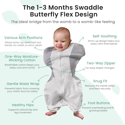 KIDIRA Arms Up Swaddle Newborn 1-3 Months 5-13lb