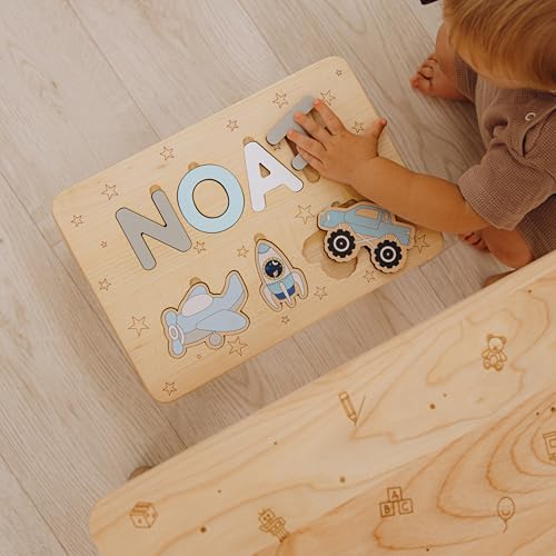 Wooden Name Step Stool for Kids Personalized Toddler Chair
