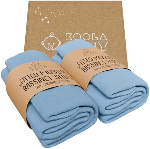 Bassinet Sheet - Organic Muslin Cotton 2 Pack