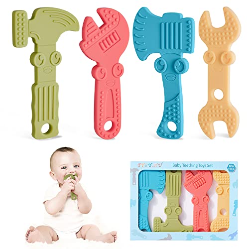 TYRYHU Teething Toy Set for Babies 0-12 Months
