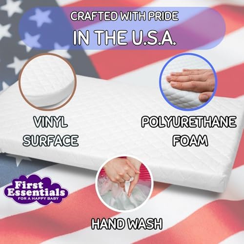 First Essentials Baby Bassinet Mattress Pad 16X28